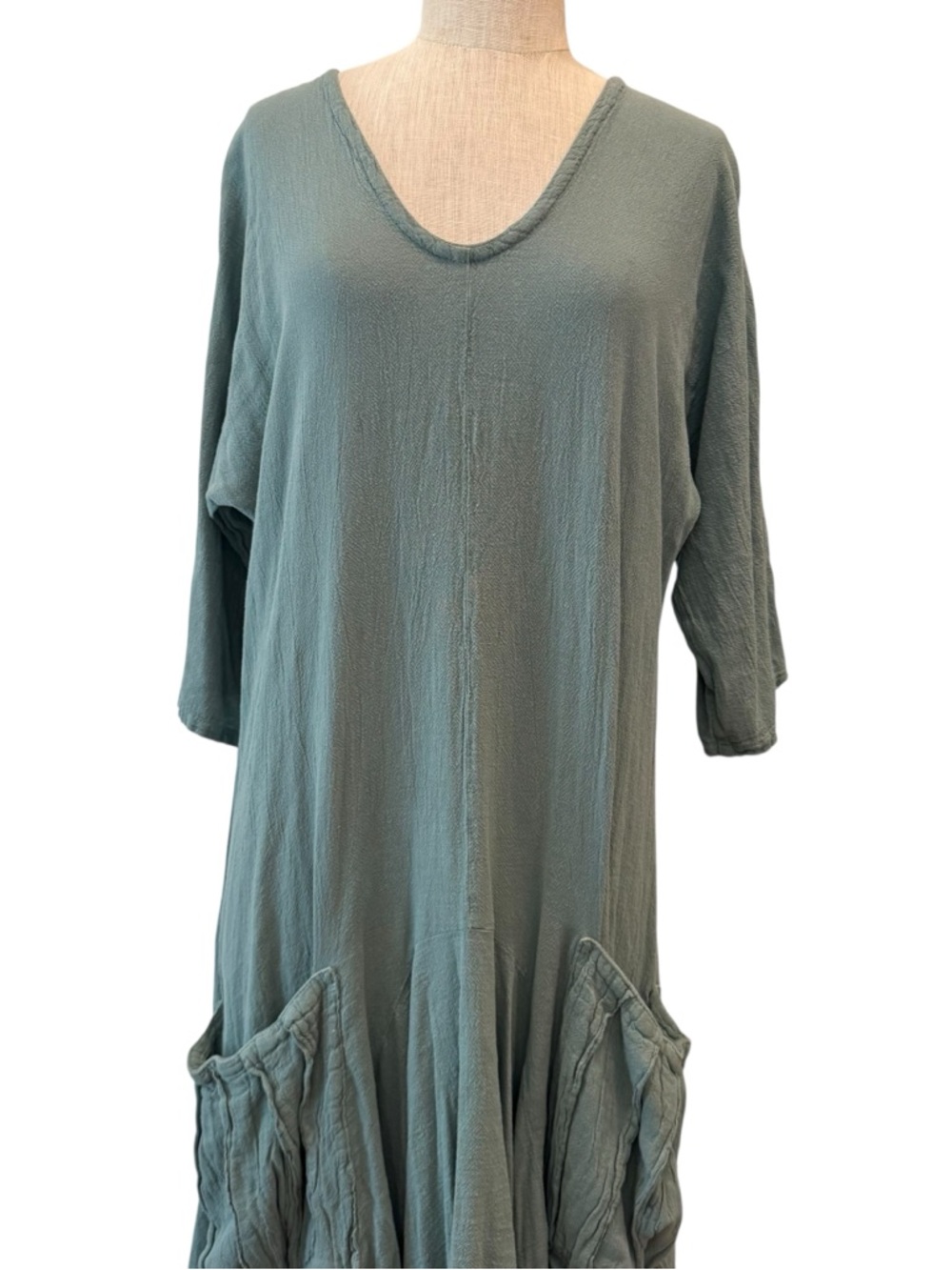 Oh my Gauze Shepard cotton gauze Lagenlook midi dress - Picture 2 of 14